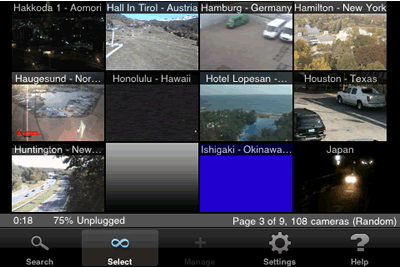 LiveCamsで世界中のライブカメラを見て、操作して楽しむ:世界中のライブカメラが検索できます。